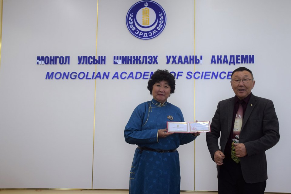 Doctor of sciences Oyun L. received her diploma