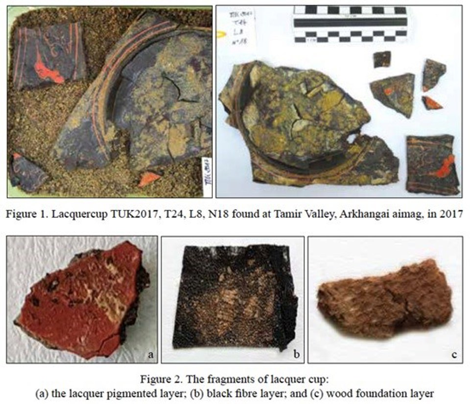 Scientists have studied a lacquer cup found from Xiongnu grave in Mongolia